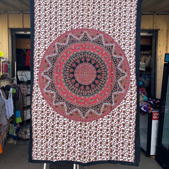 100% Cotton Tapestry – Mandala Wall Hanging (64” x 84”) - Picture 1 of 2
